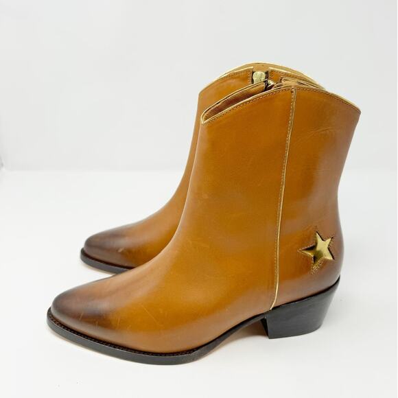 NEW Thursday Boot Co. Sedona Country Star Brown Ankle Zipper Western Booties 7.5 - Picture 6 of 10